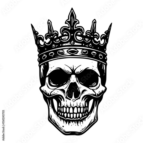 king crown skeleton head
