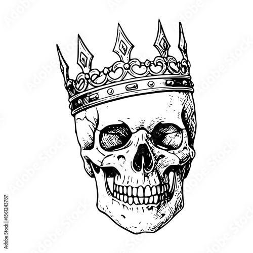 king crown skeleton head