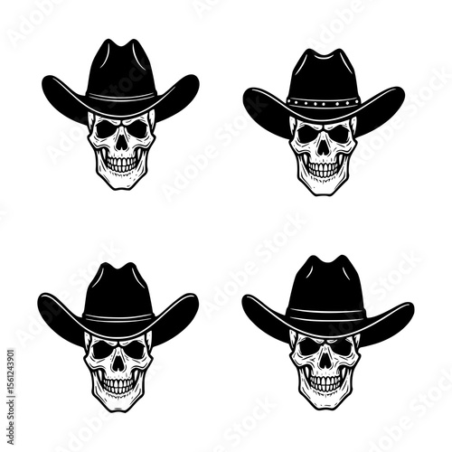 skeleton head cowboy