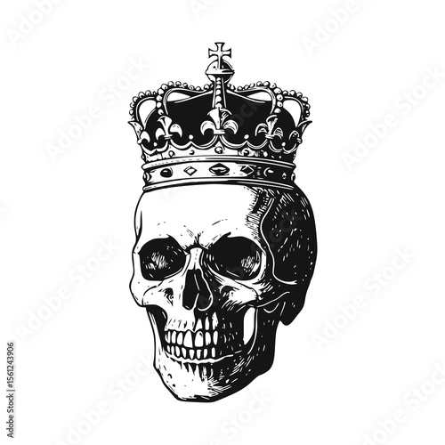 king crown skeleton head