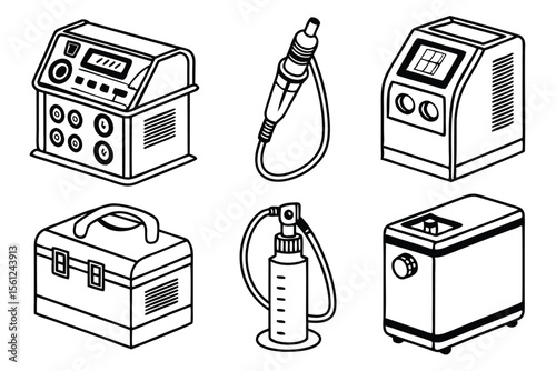 vector illustration of household appliances