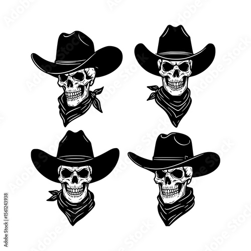skeleton head cowboy
