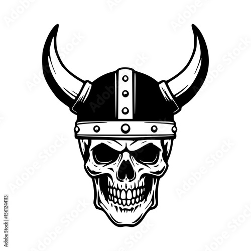 skeleton head viking warrior