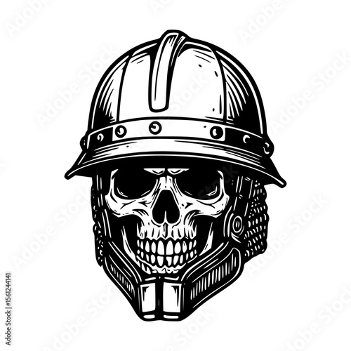 skeleton head of warrior knight