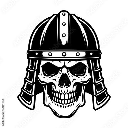 skeleton head of warrior knight