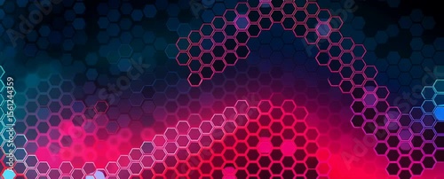 Abstract background with a colorful geometric pattern and a dark color gradient vector design element for graphic, technology concept, or digital connection network on a black background Generative AI