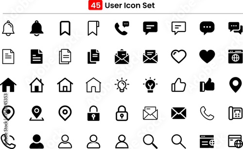 Linear avatar and user interface icons. Featuring profile, group, admin, login, settings, and user actions. Perfect for web dashboards and mobile UI. Fully customizable.