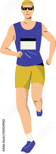 Man Running Vector Illustration