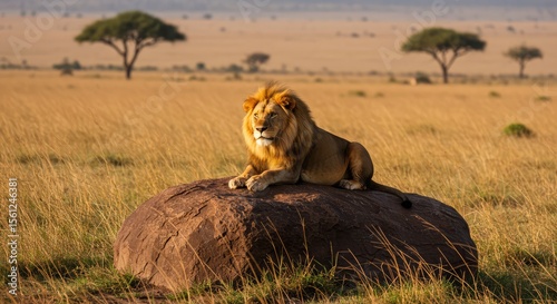 lion cub in the savannah