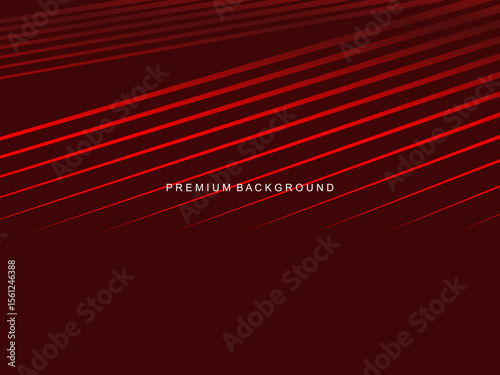 Luxurious abstract vector with crimson and fiery red geometric stripes creates a dynamic visual effect ideal for digital backgrounds, presentations or modern design elements.