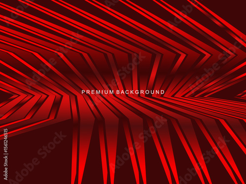 Luxurious abstract vector with crimson and fiery red geometric stripes creates a dynamic visual effect ideal for digital backgrounds, presentations or modern design elements.