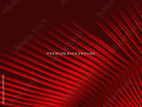 Luxurious abstract vector with crimson and fiery red geometric stripes creates a dynamic visual effect ideal for digital backgrounds, presentations or modern design elements.
