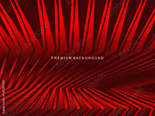 Luxurious abstract vector with crimson and fiery red geometric stripes creates a dynamic visual effect ideal for digital backgrounds, presentations or modern design elements.