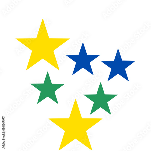 Green Brazil flag yellow, Diamond and blue globe, Symbolizing progress and national pride.