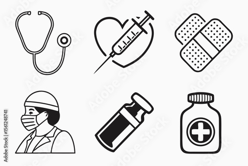set of medical icons