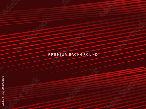 Luxurious abstract vector with crimson and fiery red geometric stripes creates a dynamic visual effect ideal for digital backgrounds, presentations or modern design elements.