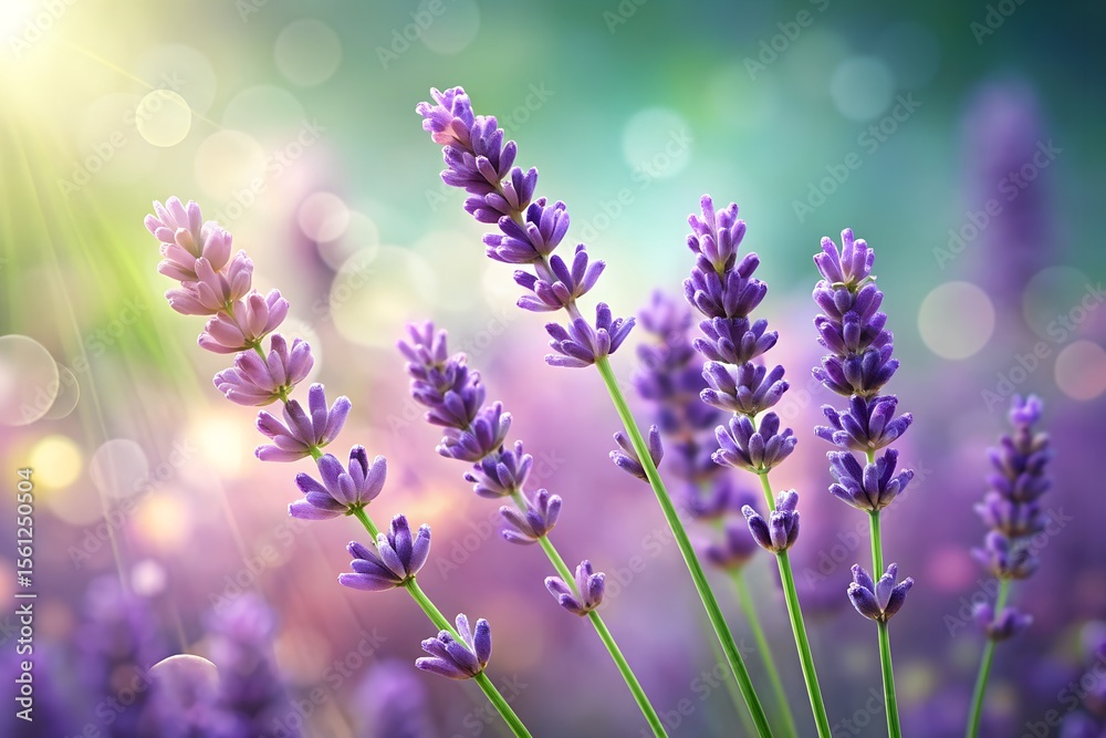 Naklejka premium lavender flowers in the garden