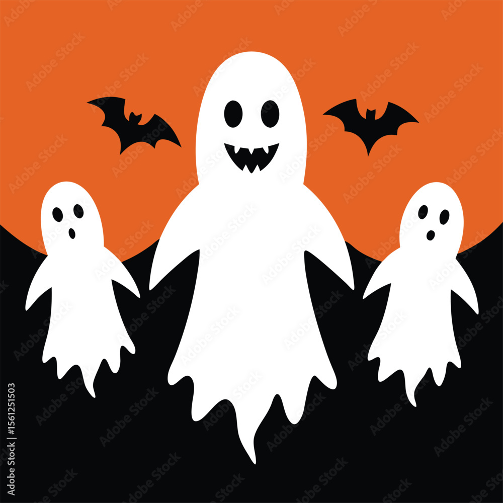 Obraz premium Ghost Design Halloween Icon Halloween Costume