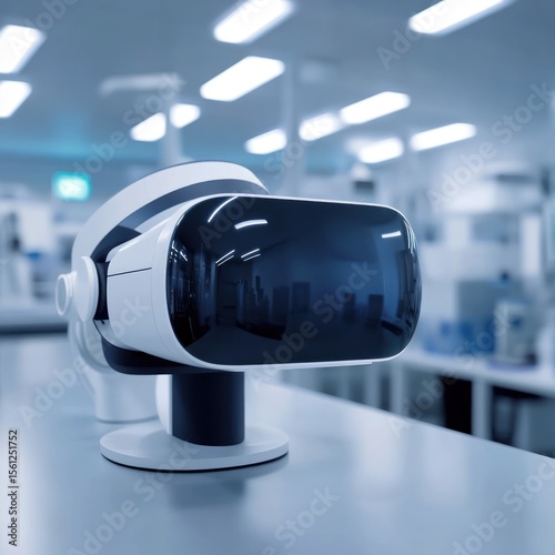 Virtual reality headset in laboratory