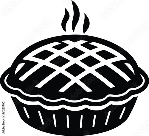 Hot homemade lattice crust apple pie dessert baking