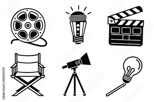 movie icons set