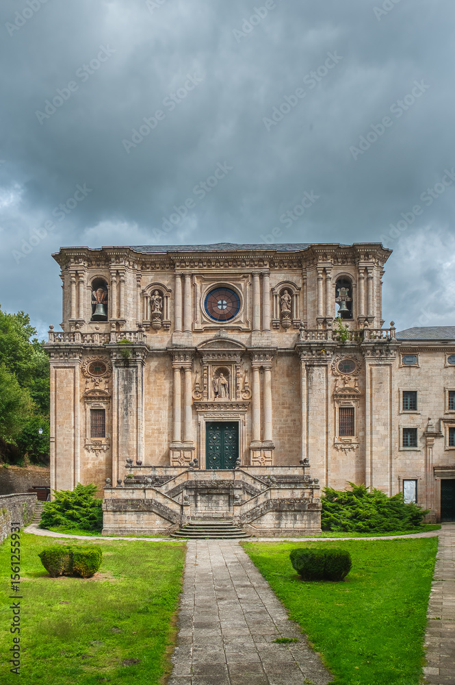Obraz premium Samos (Freituxe) is a Spanish municipality in the province of Lugo, in the autonomous community of Galicia. It belongs to the Sarria region.