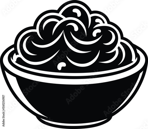 Creamy delicious bowl of whipped dessert topping