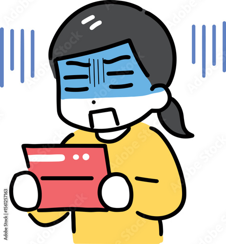通帳を見てショックを受ける女性