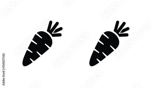 Carrot icon, Carrot sign vector for web site Computer and mobile app