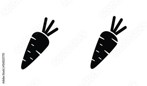 Carrot icon, Carrot sign vector for web site Computer and mobile app