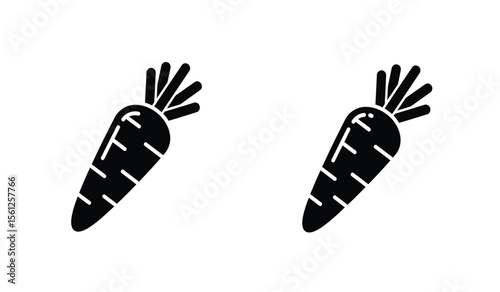 Carrot icon, Carrot sign vector for web site Computer and mobile app