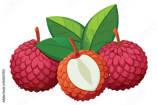Fresh Lychees A Delightful Illustration of Tropical Fruit