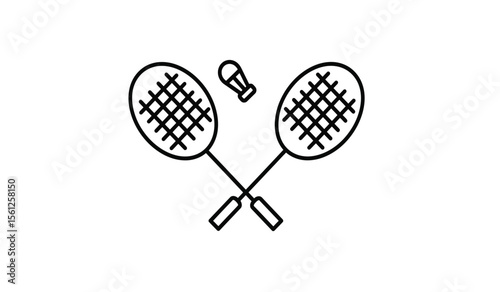 Badminton icon,vector illustration. Flat design style. vector badminton icon illustration isolated on White background, badminton icon. badminton icons graphic design vector symbols.