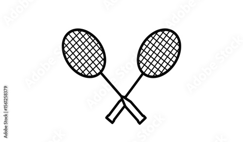 Badminton icon,vector illustration. Flat design style. vector badminton icon illustration isolated on White background, badminton icon. badminton icons graphic design vector symbols.