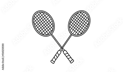 Badminton icon,vector illustration. Flat design style. vector badminton icon illustration isolated on White background, badminton icon. badminton icons graphic design vector symbols.