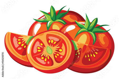 Juicy Red Tomatoes A Vibrant Illustration of Freshness and Flavor