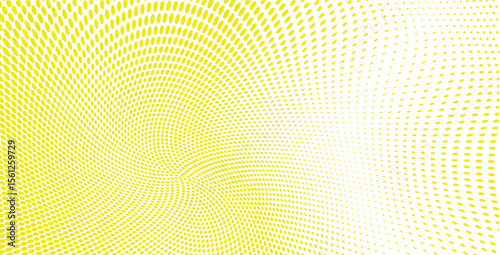 Wavy gradient halftone dots pattern texture background

