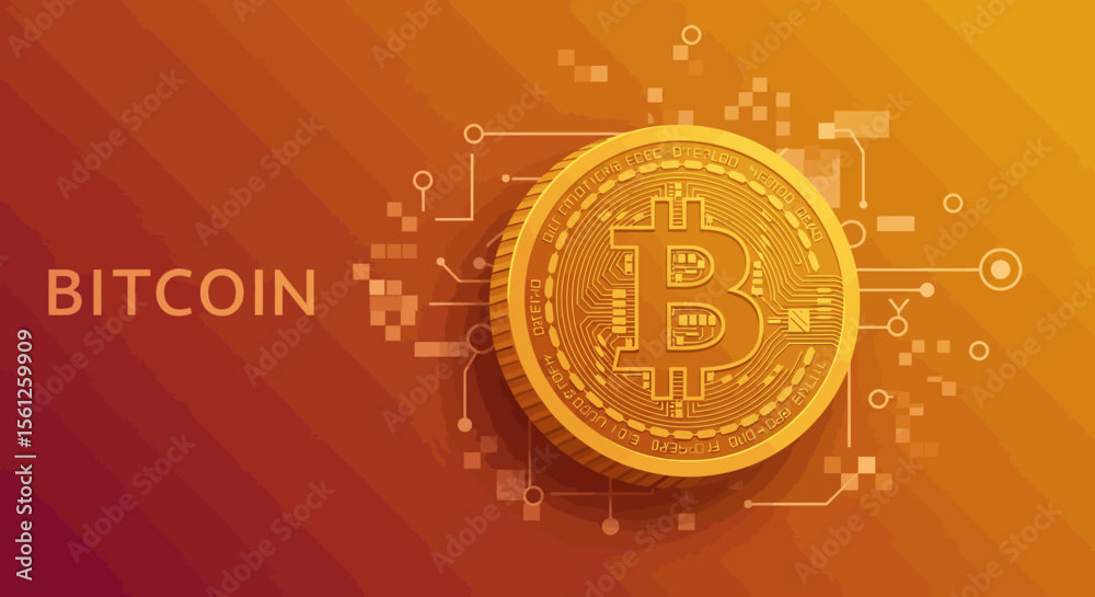 Fototapeta premium bitcoin illustration