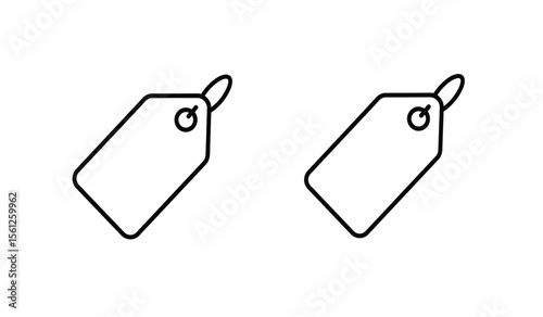 Set of two price tag icons. Vector whit background
