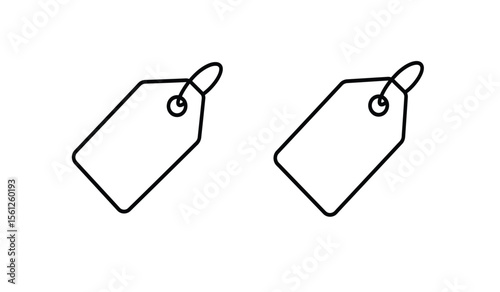 Set of two price tag icons. Vector whit background