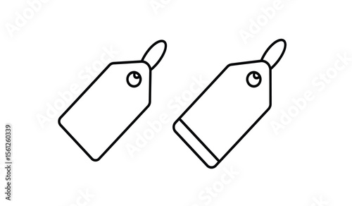 Set of two price tag icons. Vector whit background