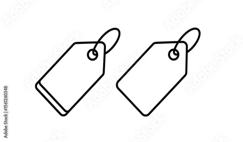 Set of two price tag icons. Vector whit background
