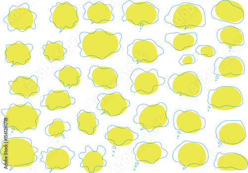 マーカーで描いた悩みのフキダシ