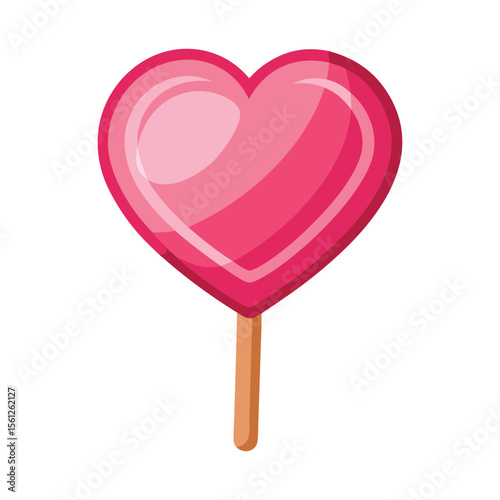 Heart-shaped lollipop