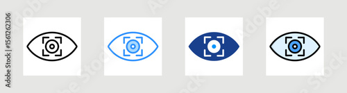 Eye Tracking Icon Collection Set Multiple Style