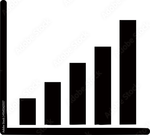 business graph on black