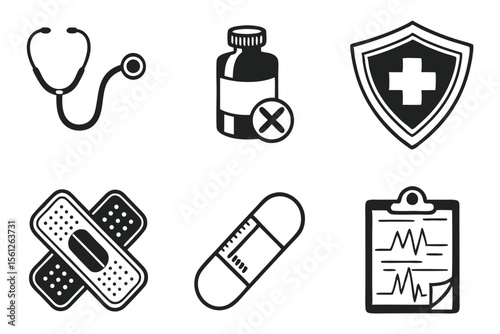 medical icons set