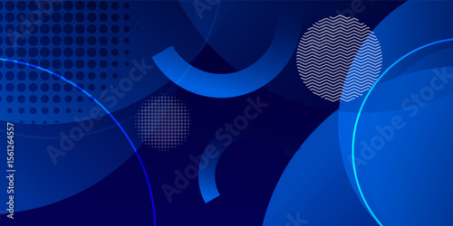 Abstract blue geometric background. Dynamic shapes composition. vector illustration. eps 10