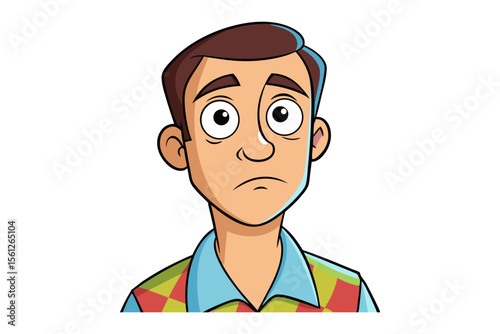 Weariness: The illustration captures a person conveying weariness. The individual's eyes and face express fatigue. The setting accentuates the emotion.