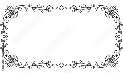 frame with floral ornament